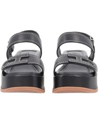 Hogan - Block Heel Sandals With Cut-Out Design - Lyst
