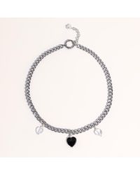 Joey Baby - Robyn Black Heart Freshwater Pearl Necklace - Lyst