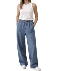 Elan - Wide Leg Denim Jogger - Lyst
