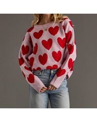 Panache Apparel - Heart To Heart Sweater - Lyst