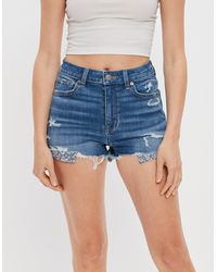 American Eagle Outfitters - Ae Ne(x)t Level Super High-waisted Denim Short Short - Lyst