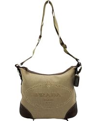 Prada - Logo Jacquard Canvas Shopper Bag (pre-owned) - Lyst