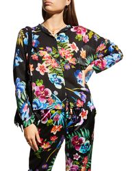 Johnny Was - Maeve Floral Print Long Sleeve Button Tunic - Lyst