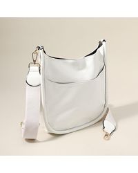 Fashnzfab - Solid Faux Leather Crossbody Bag 10" X 11" X 3" - Lyst
