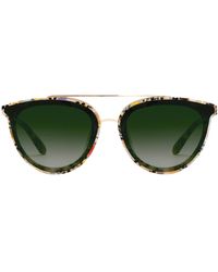 Krewe - Clio Nylon Poppy 12k Aviator Sunglasses - Lyst