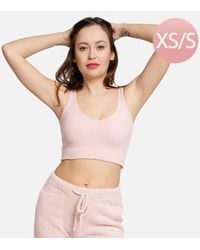 TRUEDAMES - Solid V Neck Crop Top - Lyst