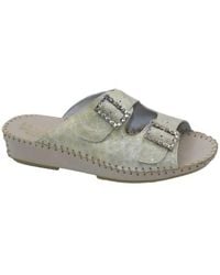 La Plume - Jen Rhinestones Slide Sandal - Lyst