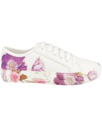 Ferragamo - Floral Printed Sneaker - Lyst