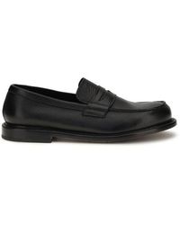 Premiata - Calf Leather Bos Taurus Slip-On Loafers - Lyst