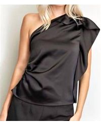 She + Sky - Ready For Tonight One Shoulder Pleated Top - Lyst