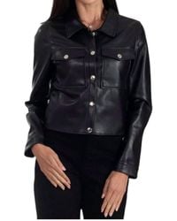 Nine West - Studded Faux Leather Moto Jacket - Lyst