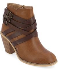Journee Collection - Wide Width Strap Bootie - Lyst