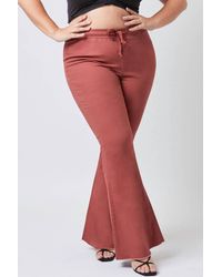 YMI - Chloe Pull On Fray Flare Jeans - Lyst