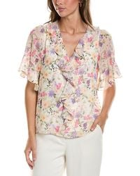 Cece - Flutter Sleeve Ruffled Top - Lyst