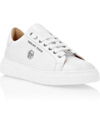 Philipp Plein - Leather Lo-Top Sneakers Hexagon - Lyst