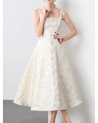 TRUEDAMES - Butterfly Pattern A-Line Sleeveless Midi Dress - Lyst