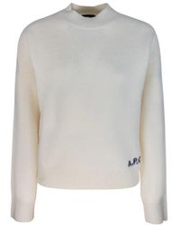 A.P.C. - Ecru Esther Sweater - Lyst