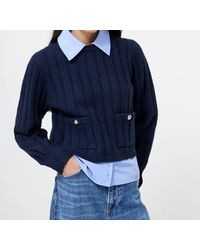 French Connection - Ellie Knit Collared Pullover Sweater - Lyst