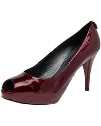 Stuart Weitzman - Patent Leather Sierra Peep Toe Platform Pumps - Lyst