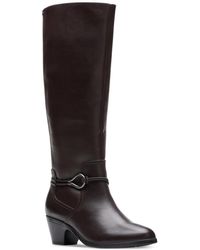 Clarks - Emily 2 Sky Faux Leather Tall Knee-high Boots - Lyst