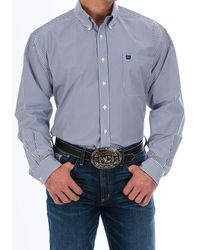 Cinch - Stripe Long Sleeve Button Down Shirt - Lyst