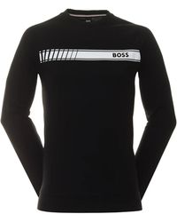 BOSS - Men Authentic Crew Neck Top Cotton Sweatshirt Grease - Lyst