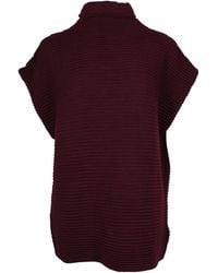 Victoria Beckham - Sleeveless High Neck Sweater Top - Lyst