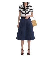 Self-Portrait - Striped Crochet Top - Lyst