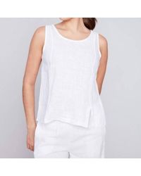 Charlie b - Linen With Slit Tank Top - Lyst