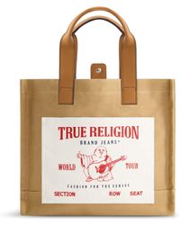True Religion - Tote, Medium Travel Shoulder Bag With Adjustable Strap, Tan - Lyst