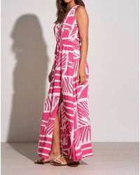Elan - Barbados Geometric Print Maxi Dress - Lyst