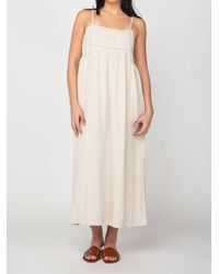 Dex - Linen Blend Midi Dress - Lyst