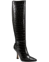 Marc Fisher - Faux Leather Pointed Toe Knee-high Boots - Lyst