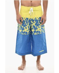 DSquared² - Maxi Swim Shorts With Floral Print - Lyst