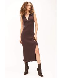 Project Social T - Smooth Operator Collared Sweater Rib Dress - Lyst