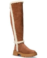 MICHAEL Michael Kors - Asher Boot Faux Fur Lined Faux Suede Over-The-Knee Boots - Lyst
