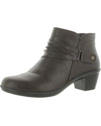 Easy Street - Damita Faux Leather Ruched Ankle Boots - Lyst
