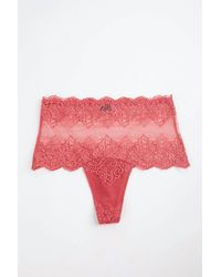 Only Hearts - So Fine Lace High Cut Thong - Lyst