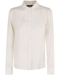 Seventy - Cream Long Sleeve Shirt With Regular Collar - Lyst