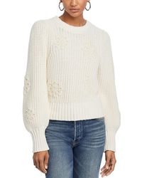 Rails - Romy Crochet Cable Knit Crewneck Sweater - Lyst