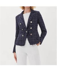 ecru - Tweed Blazer With Double Breasted Look - Lyst