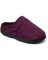 Dearfoams - Darcy Quilted Cuff Velour Clog House Slipper - Lyst