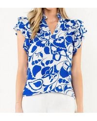 Thml - Flutter Sleeve Print Top - Lyst