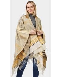 TRUEDAMES - Aztec Patterned Cape Poncho - Lyst
