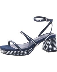 BCBGeneration - Lissena Block Heel Faux Leather Ankle Strap - Lyst