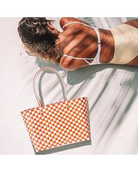 Fashnzfab - Jelly Tube Top Handle Basket Weave Tote Bag Shoulder Bag - Lyst