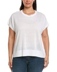 Eileen Fisher - Plus Crewneck Linen-Blend Vest - Lyst