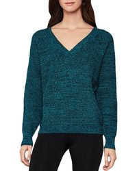BCBGMAXAZRIA - Marled V-Neck Pullover Sweater - Lyst