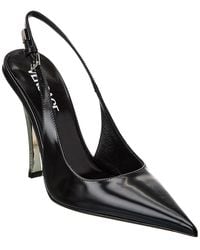 Versace - Pin-Point Leather Slingback Pump - Lyst