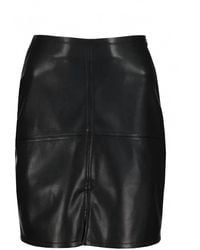 Bishop + Young - Vegan Leather Seamed Mini Skirt - Lyst